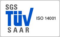 Логотип TUV SGS SAAR с ISO 14001